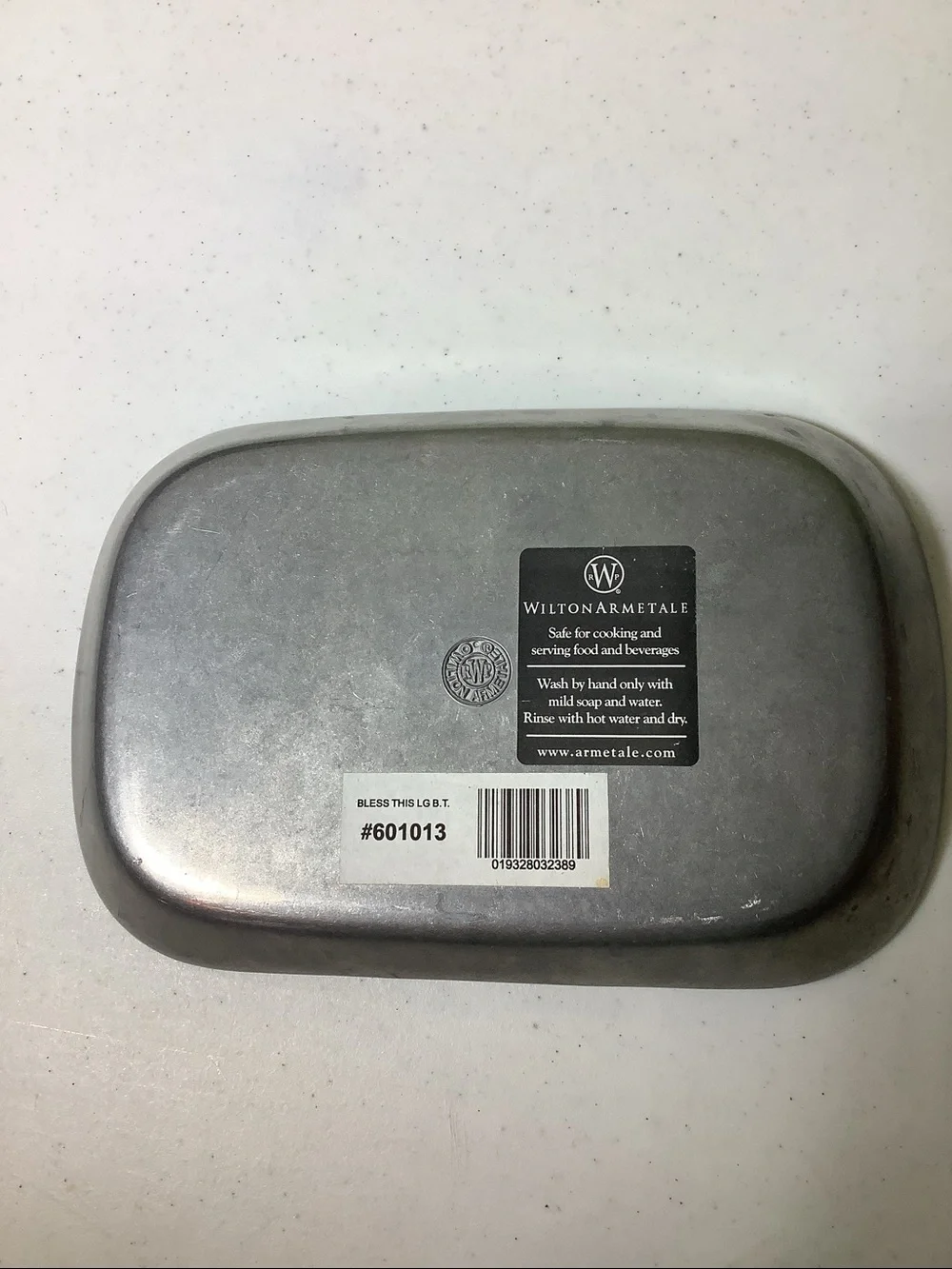 Wilton Armetale Bless This House metal dish